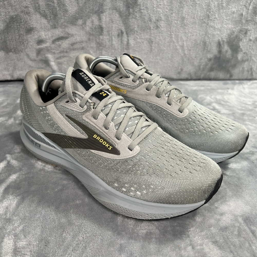 Brooks Adrenaline GTS 24 Running Shoes Mens US 10.5 Wide 2E Gray Sneakers Road